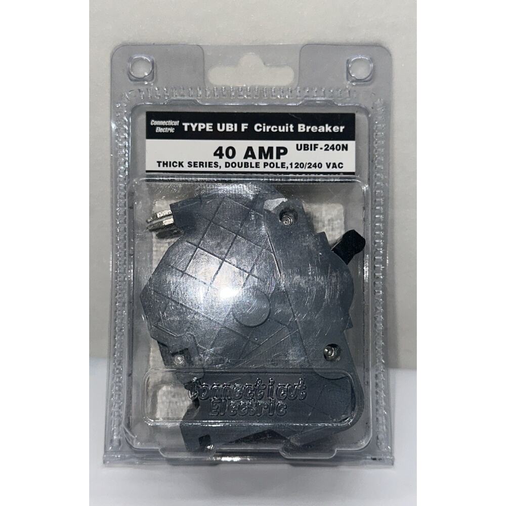 Connecticut Electric Type UBIF-240N Circuit Breaker 40 AMP Thick Double Pole